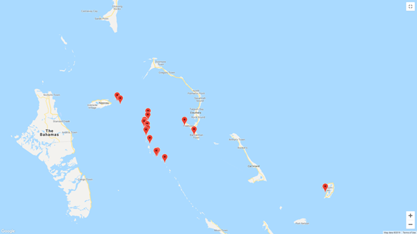 Bahamas Dive Map